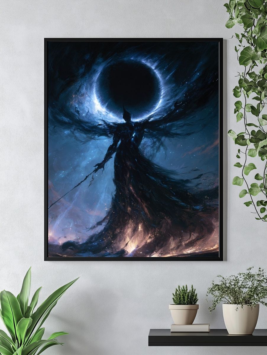 Dark Eclipse Warrior Fantasy Print. — room view 4