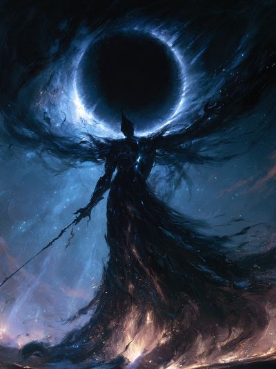 Dark Eclipse Warrior Fantasy Print.