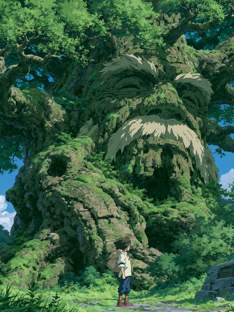 Ancient Tree Spirit Illustration Poster. poster detail