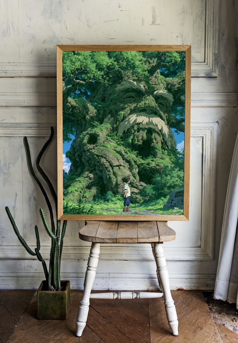 Ancient Tree Spirit Illustration Poster. room preview