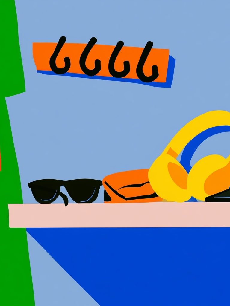 Colorful Sunglasses Still Life Poster. poster detail