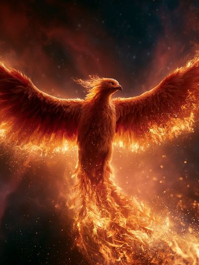 Phoenix Rising Illustration Poster.