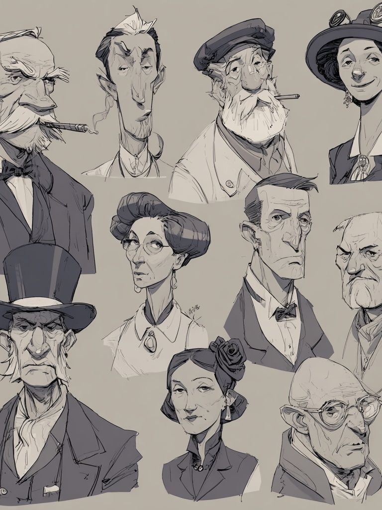 Character Portrait Sketch Print. poster detail
