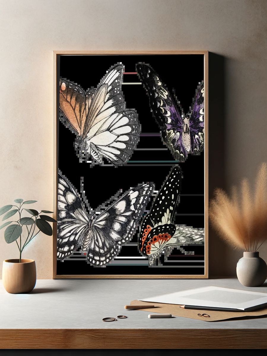 Elegant Geisha Portrait Print. — room view 2