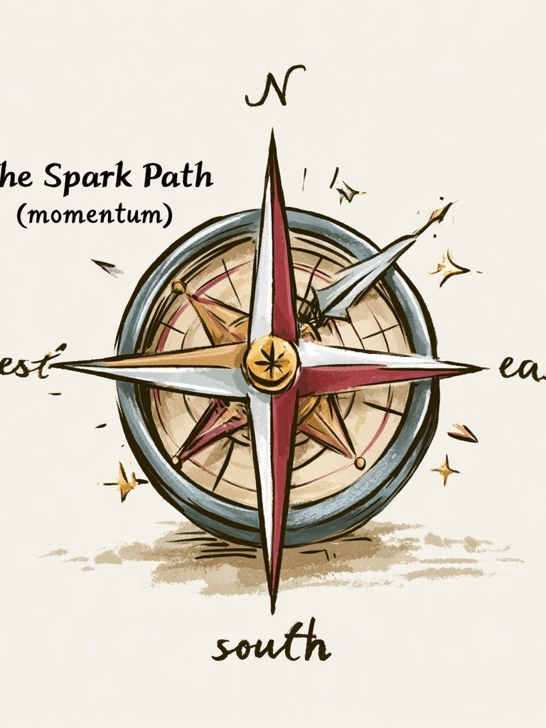 The Spark Path Compass Poster. poster detail