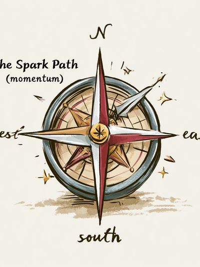 The Spark Path Compass Poster. poster