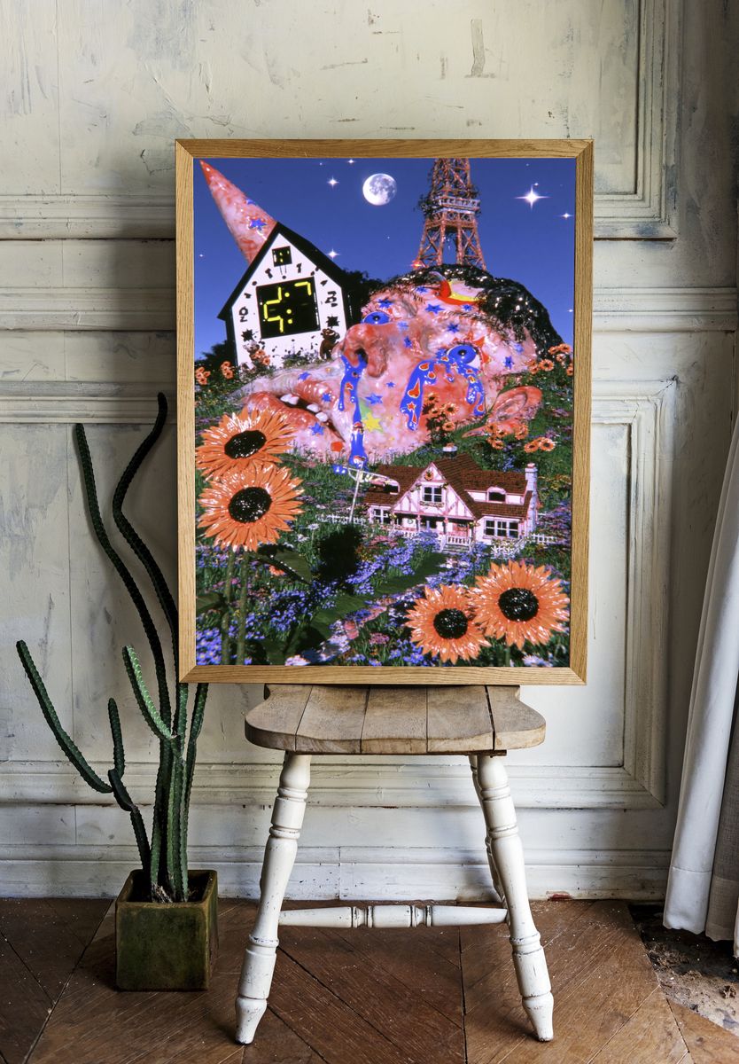 Surreal Dreamscape Illustration Poster. — room view 1