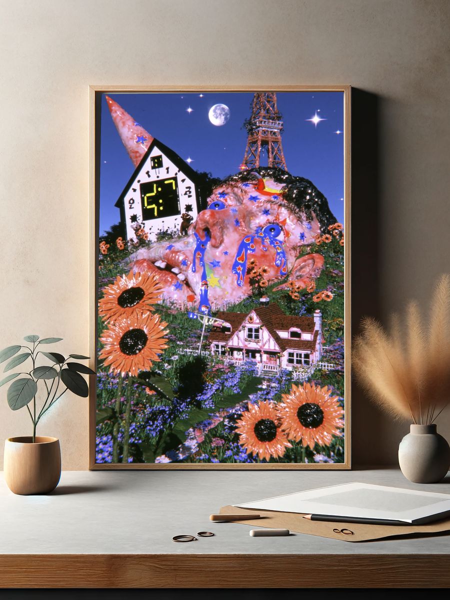 Surreal Dreamscape Illustration Poster. — room view 2