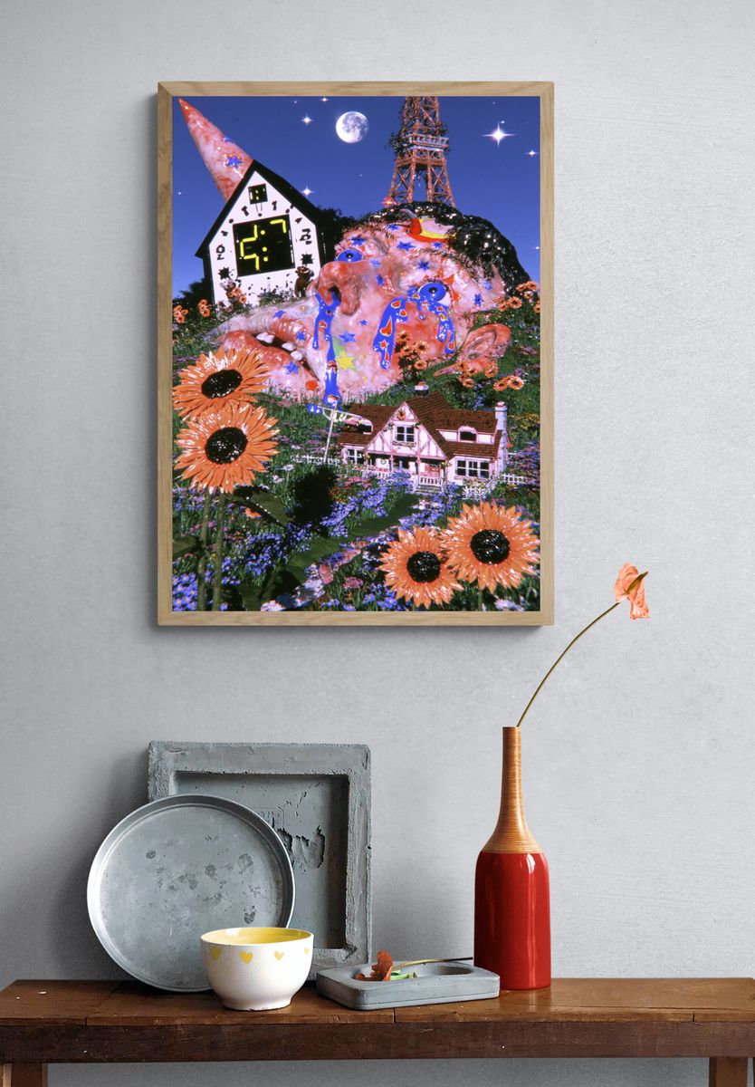 Surreal Dreamscape Illustration Poster. — room view 3