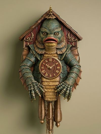 Creature Clockhouse Illustration Poster.