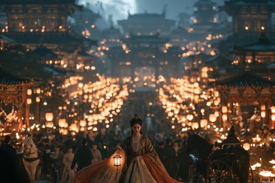 Lantern Festival Empress Fantasy Print. poster