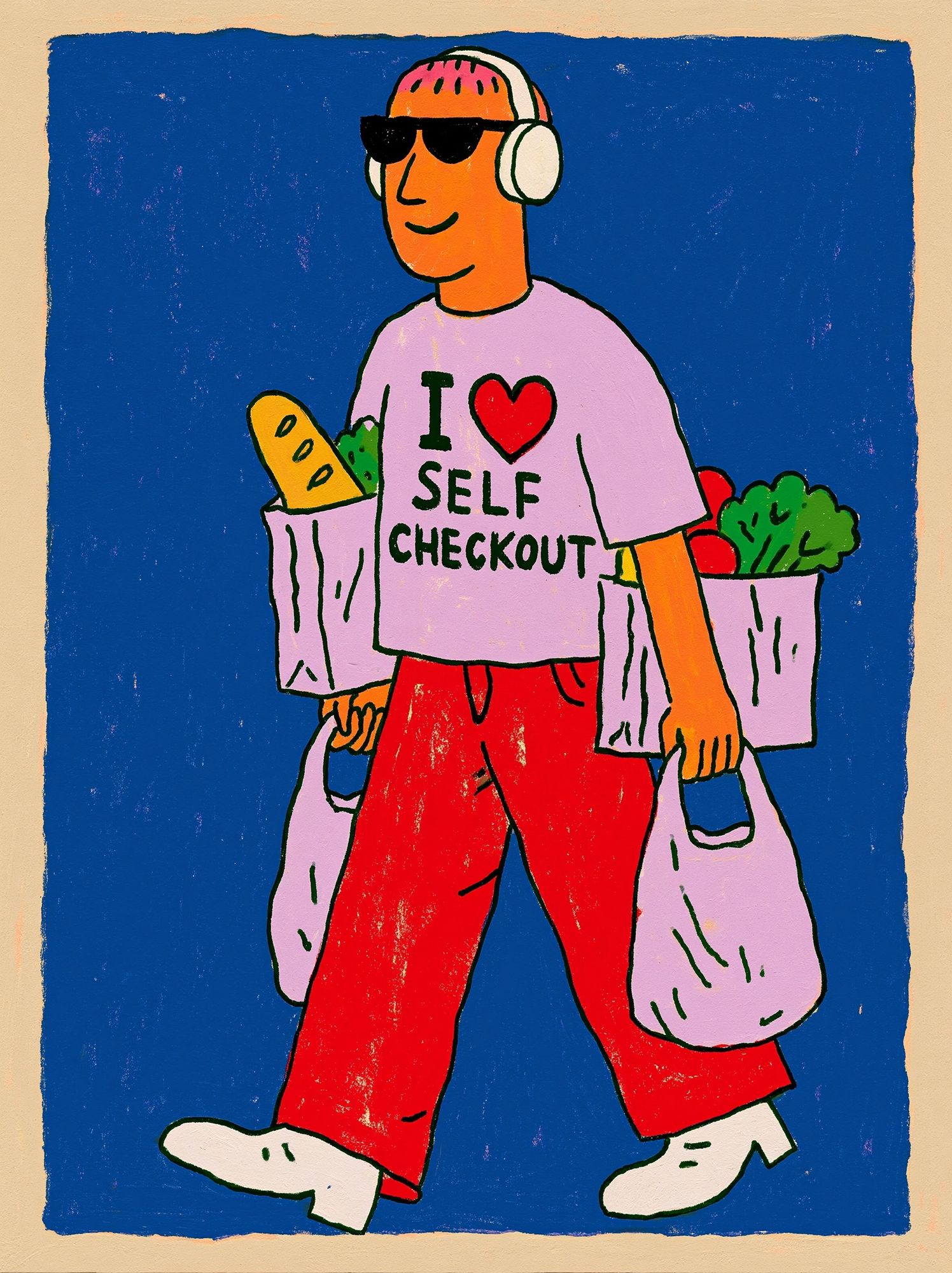 Self Checkout Illustration Poster. poster detail
