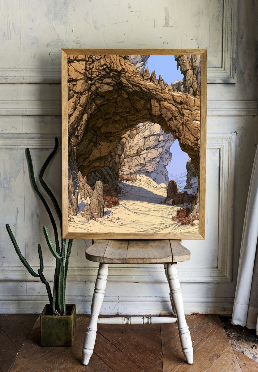 Desert Rock Arch Illustration Poster. room preview