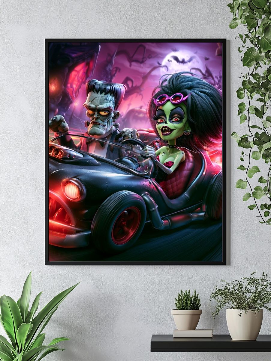 Monster Roadster — Illustration Print. — room view 4