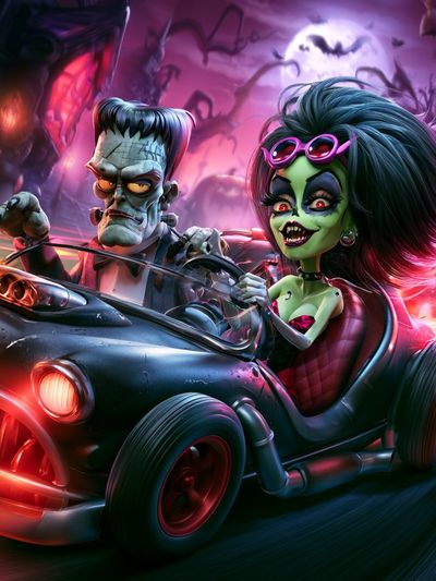 Monster Roadster — Illustration Print. poster
