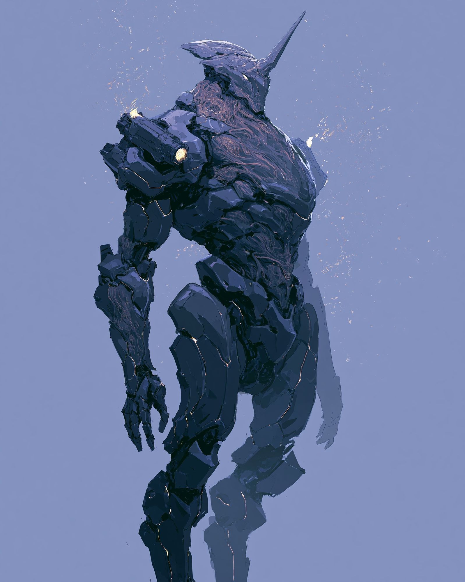Mecha Titan Digital-Art Poster. poster — illustration art