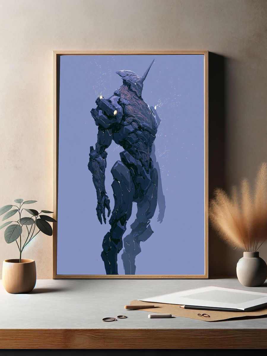 Mecha Titan Digital-Art Poster. — room view 2
