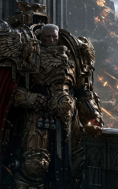 Armored Warlord Sci-Fi Poster.