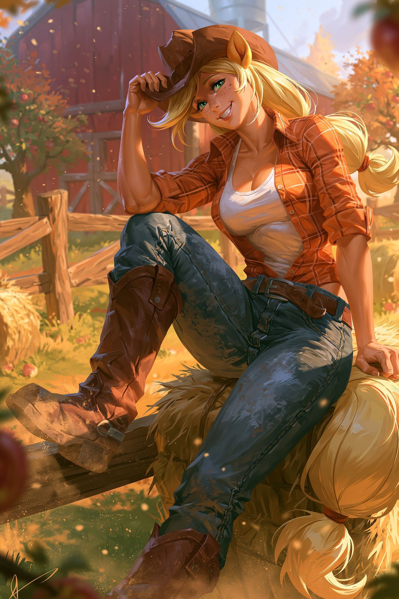 Cowgirl Portrait Illustration Poster. poster — illustration art