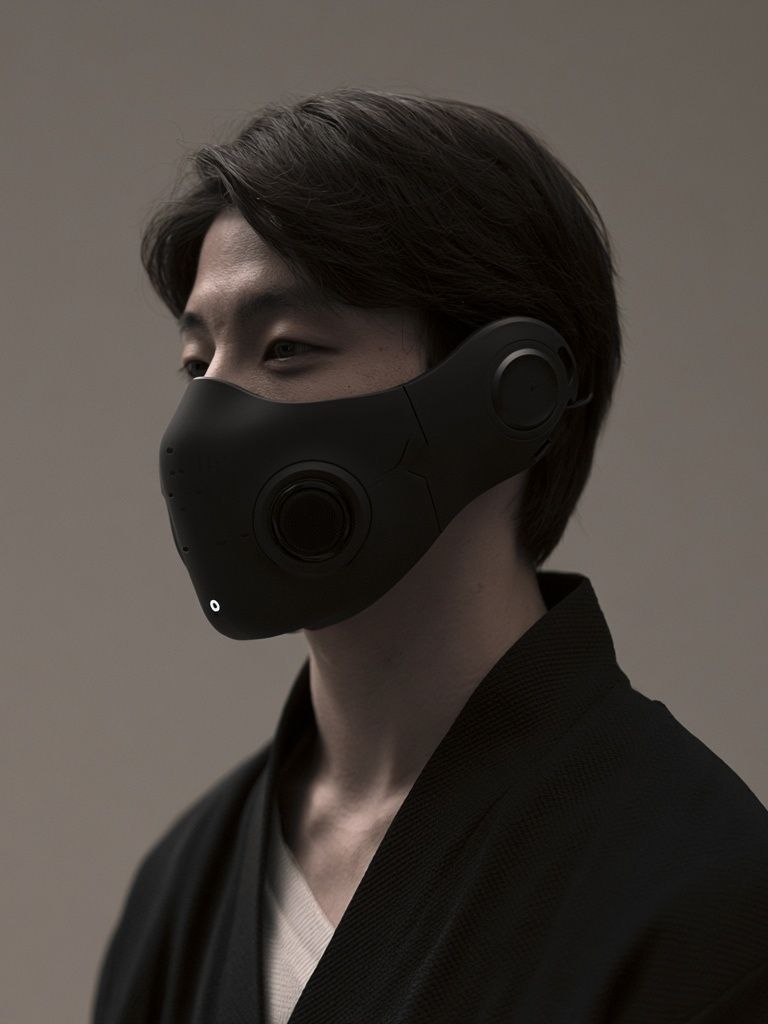 Masked Portrait Digital Art Poster. poster detail