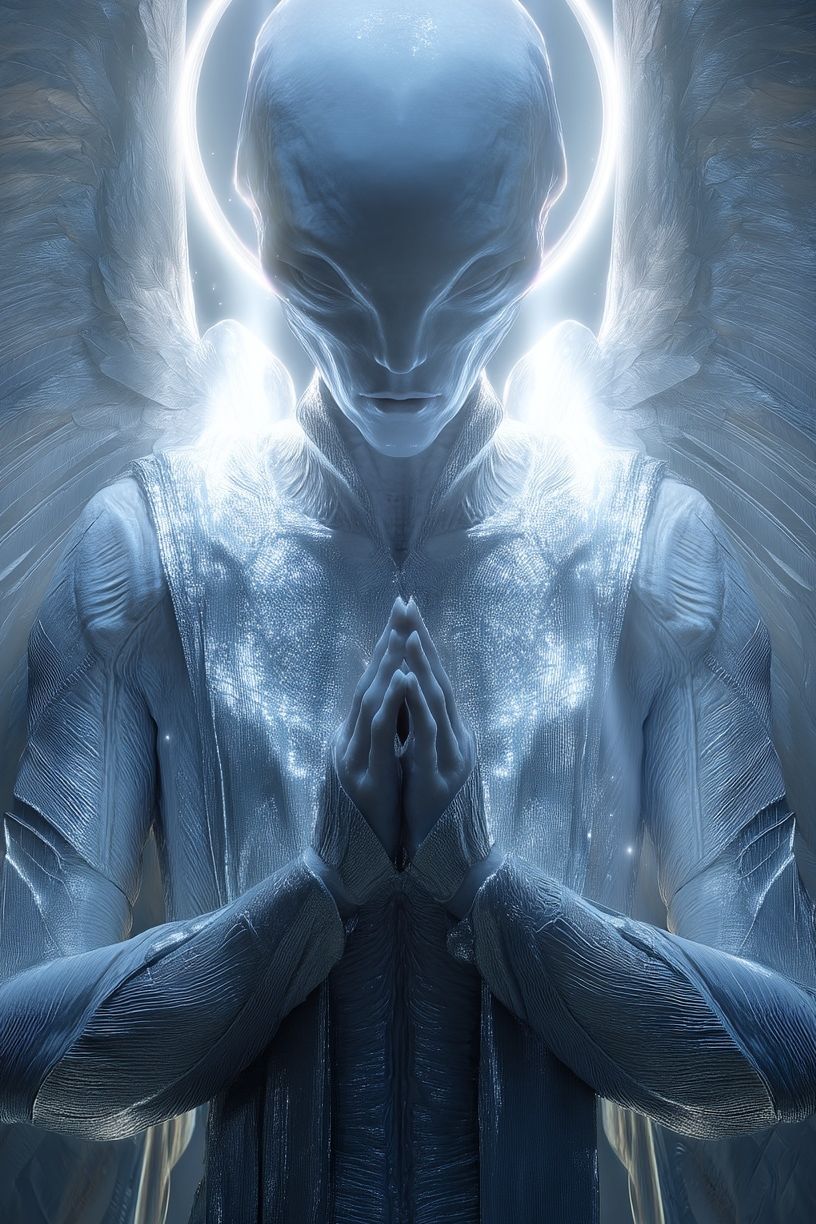 Celestial Angel Digital Art Poster. poster detail