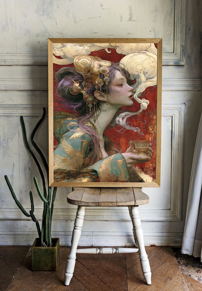 Rajah Portrait Illustration Poster. — room view 1