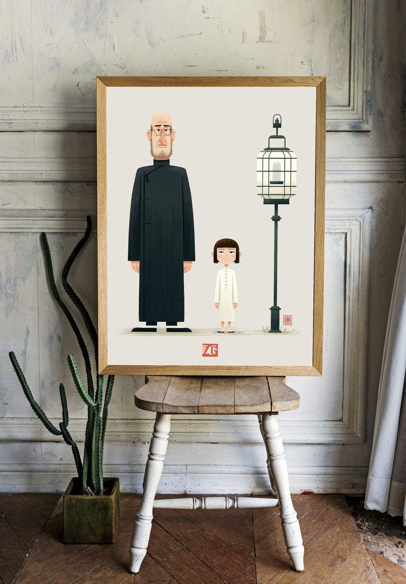 Minimalist Character Illustration Poster. room preview