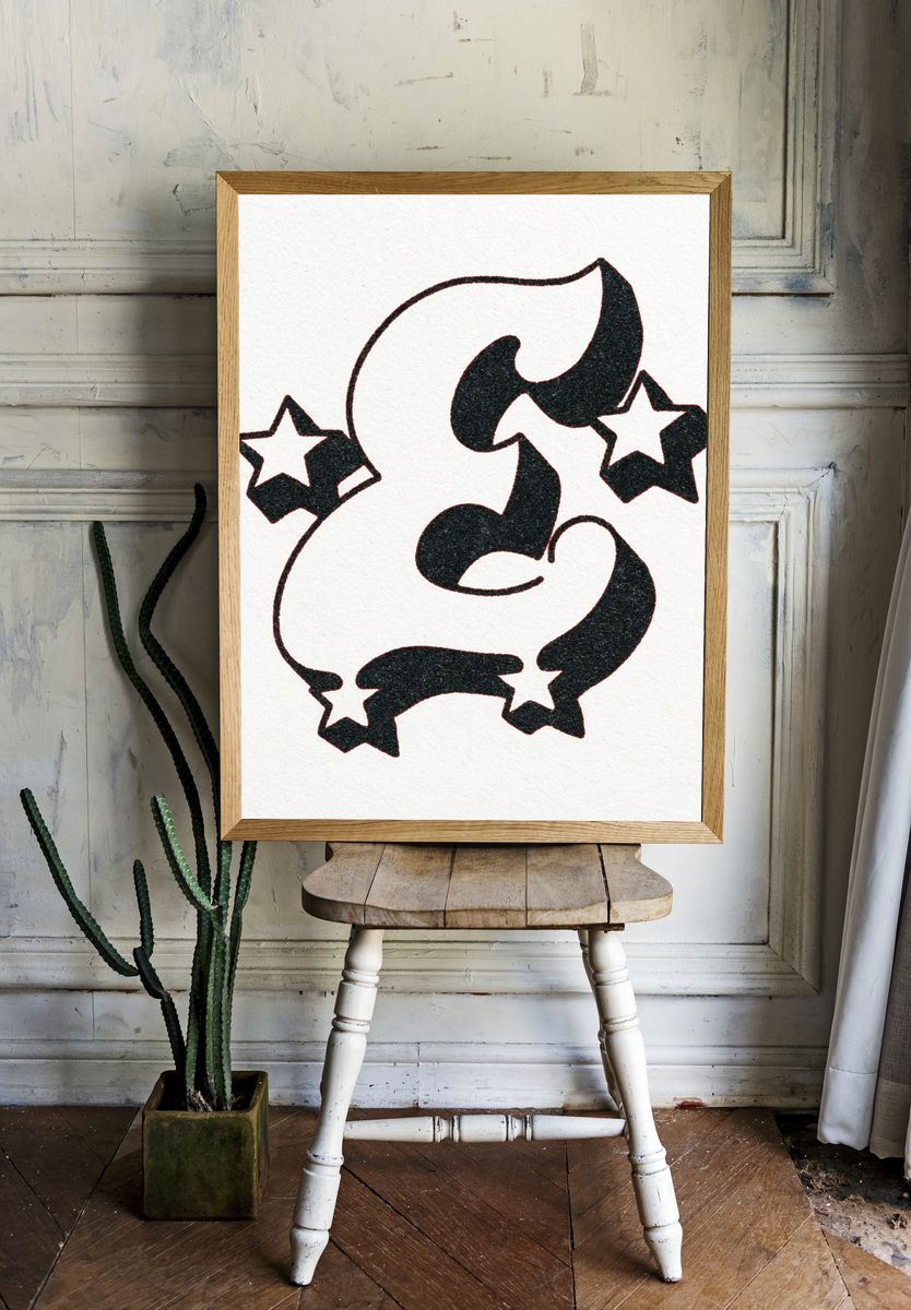 Starry Abstract Face Poster. — room view 1
