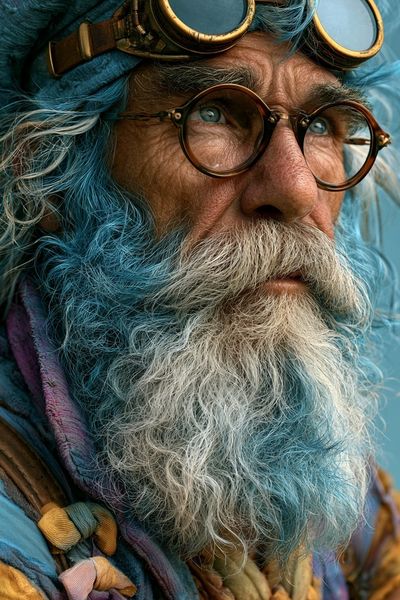 Steampunk Elder Portrait Print.