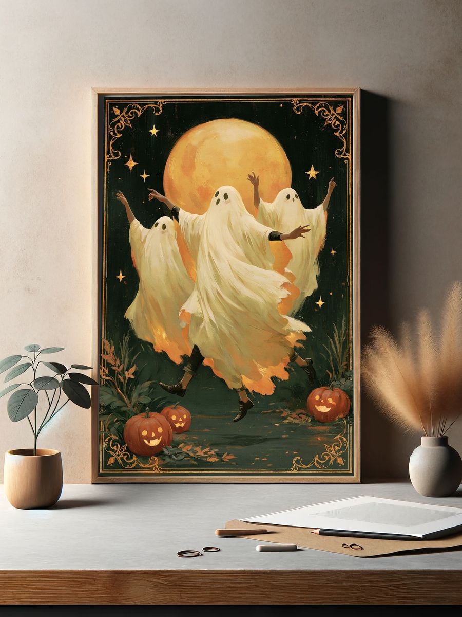Halloween Ghost Dance Print. — room view 2