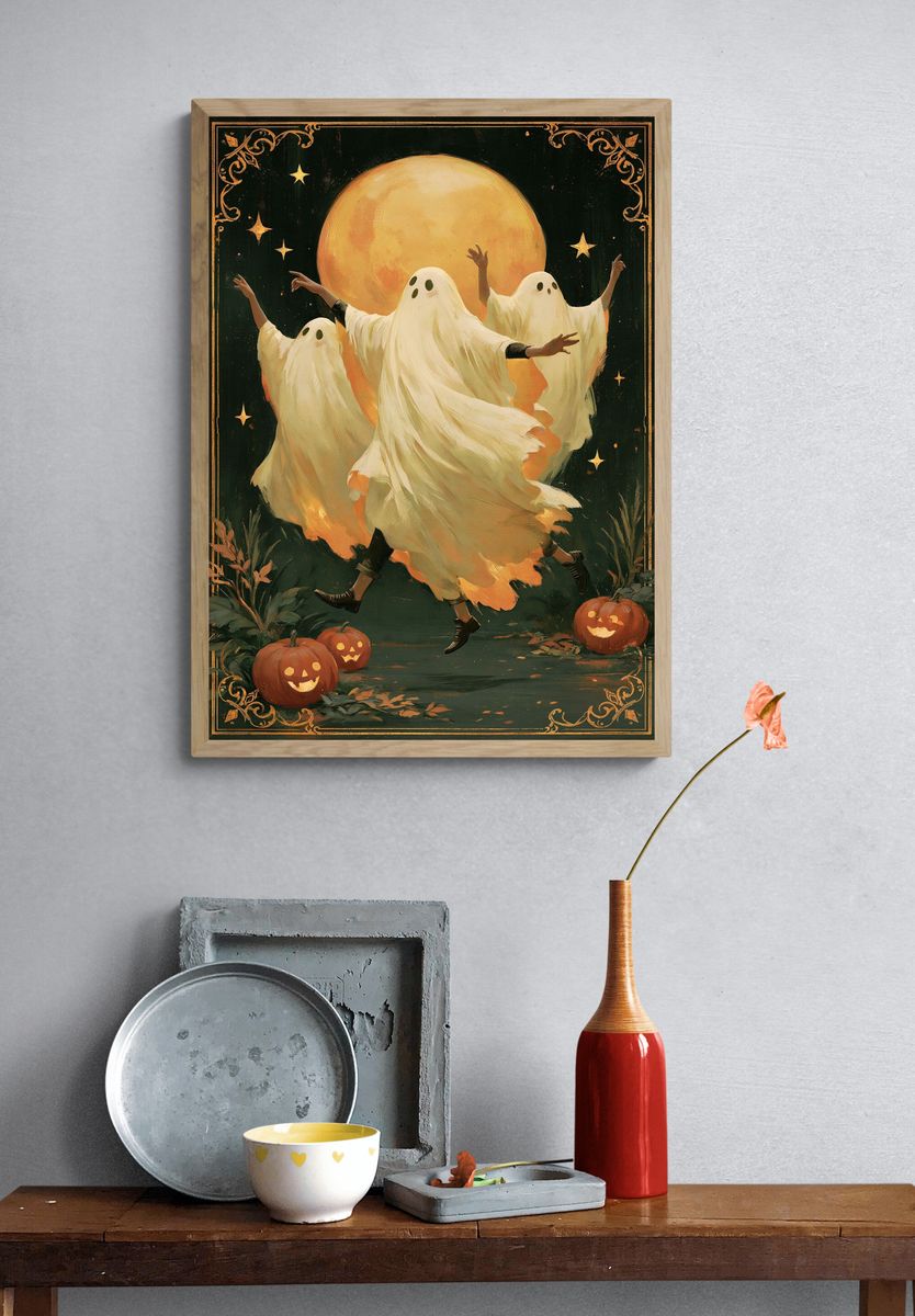 Halloween Ghost Dance Print. — room view 3