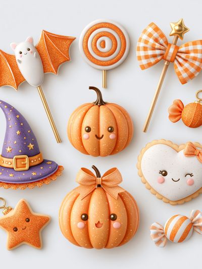 Halloween Treats Illustration Poster. poster