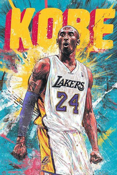 Kobe Bryant Graffiti Basketball Poster. poster print