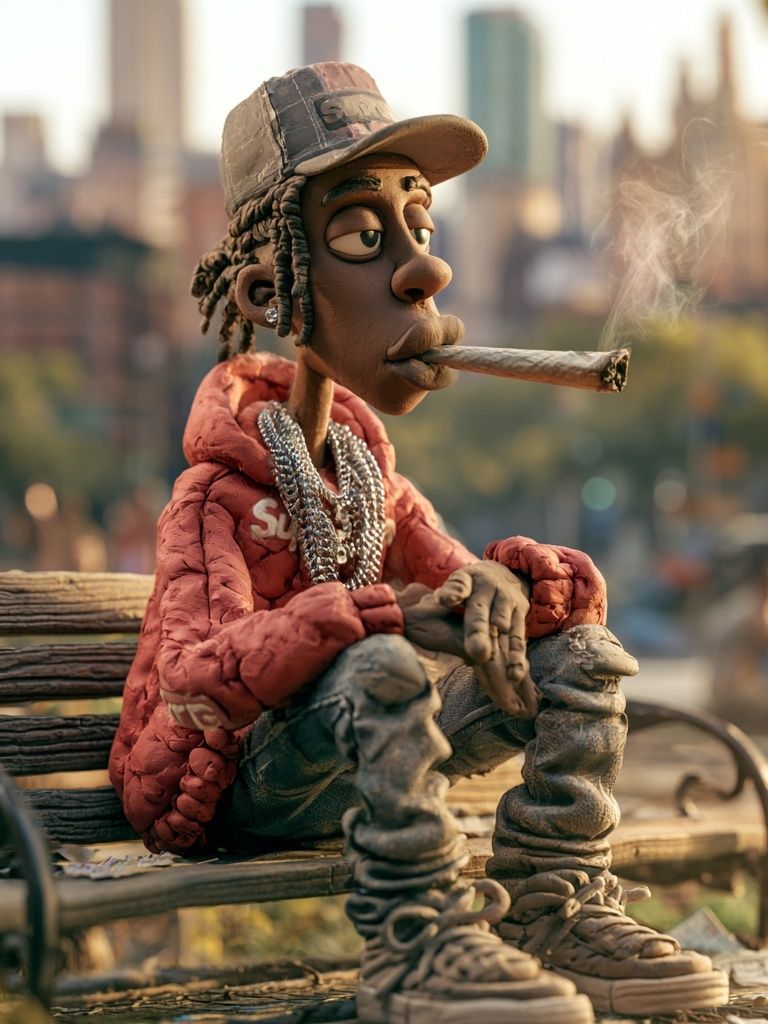 Clay Hip-Hop Figure Poster. poster detail