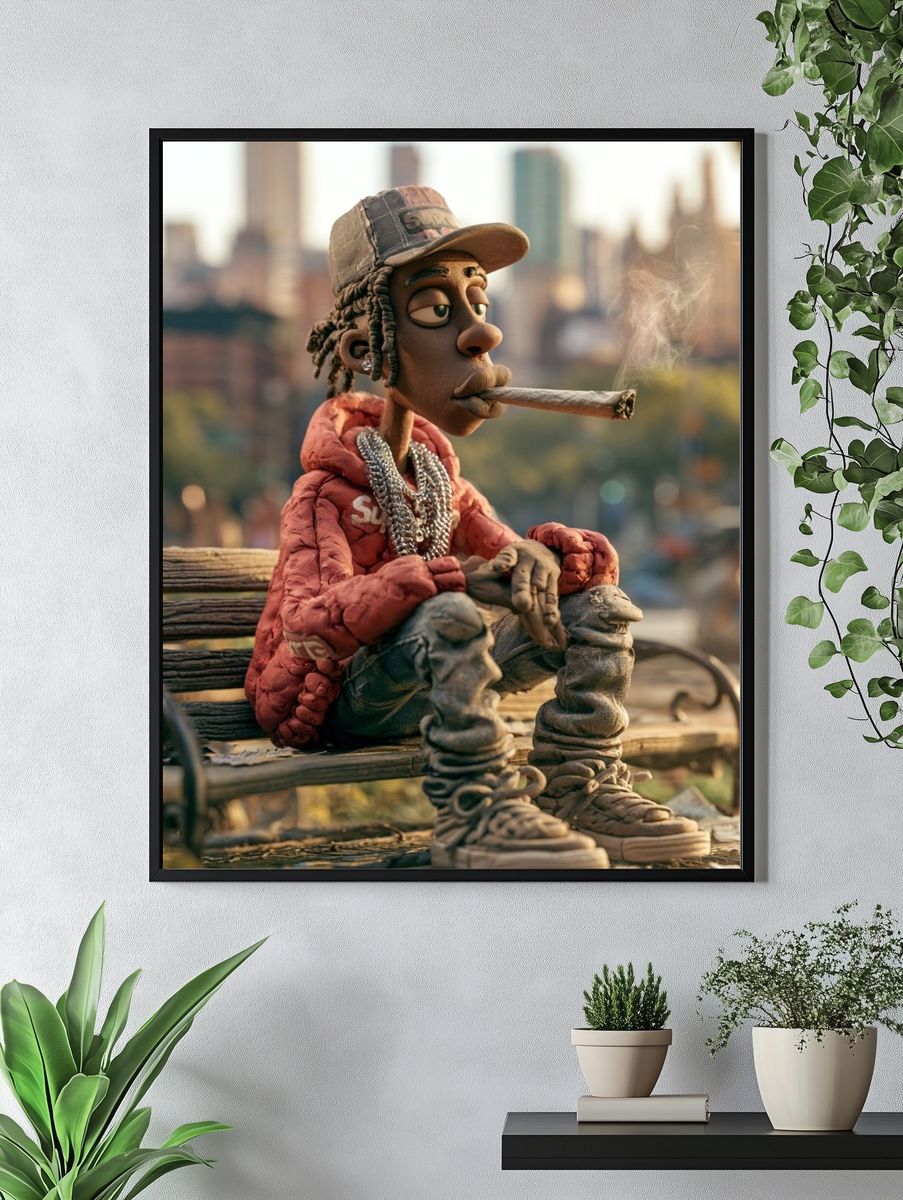 Clay Hip-Hop Figure Poster. — room view 4