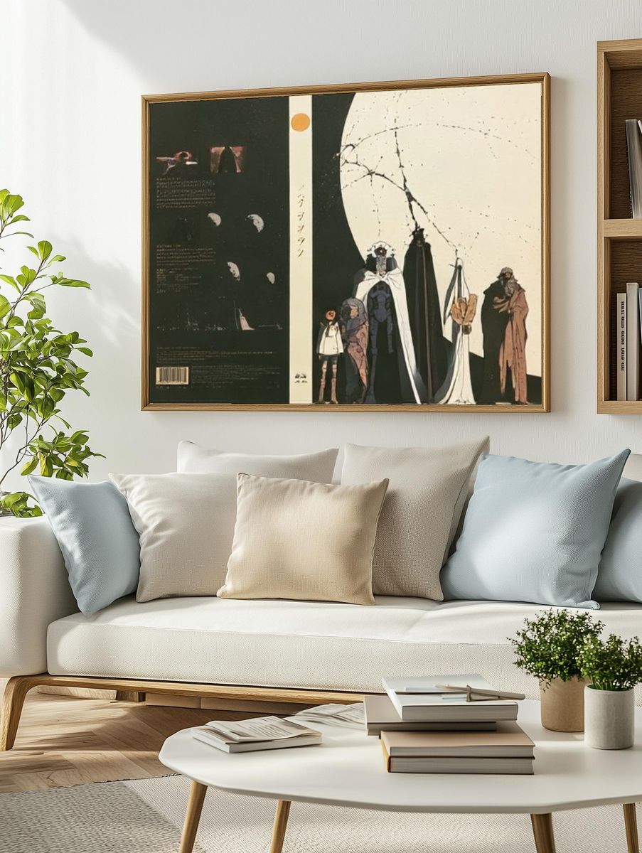 Surreal Moon Ritual Illustration Poster. — room view 2