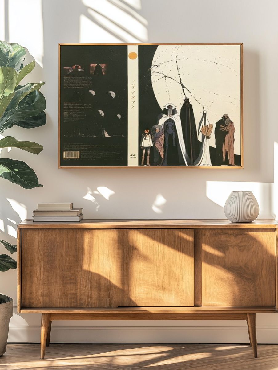 Surreal Moon Ritual Illustration Poster. — room view 3