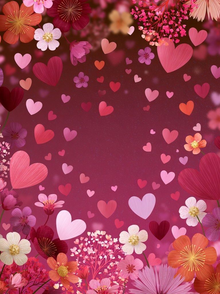 Floral Heart Bloom Poster. poster detail