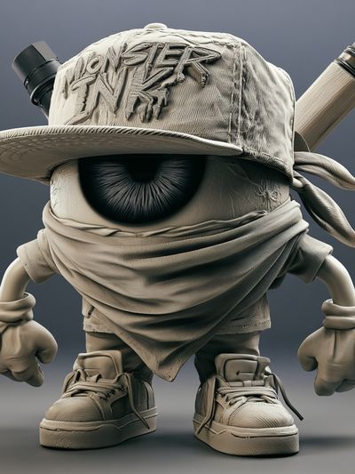 Monster Eye Streetwear Illustration Poster. poster