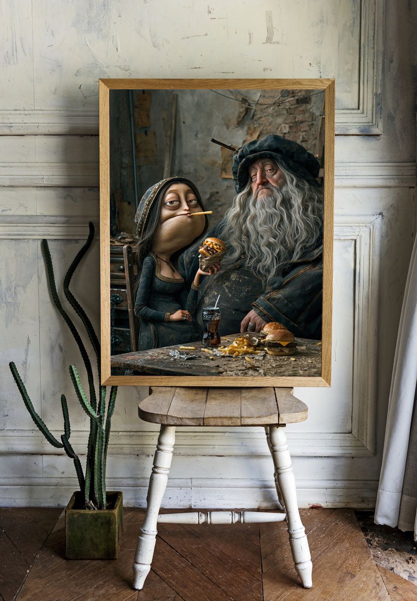 Dark Fantasy Feast Portrait Print. — room view 1
