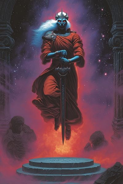 Celestial Sword Queen Fantasy Print.