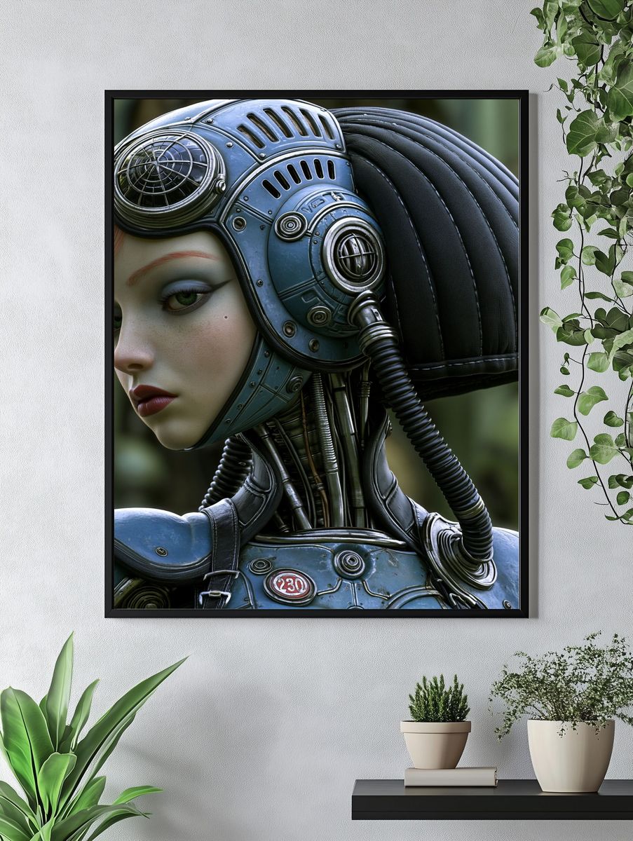 Cybernetic Portrait — Sci-Fi Print. — room view 4
