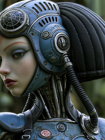 Cybernetic Portrait — Sci-Fi Print.