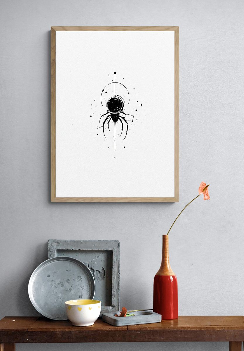 Surreal Eye Meeting Illustration Poster. — room view 3