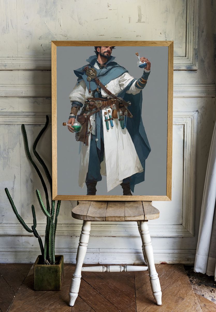 Alchemist Character Illustration Poster. room preview