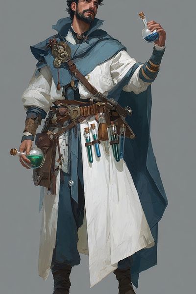 Alchemist Character Illustration Poster.