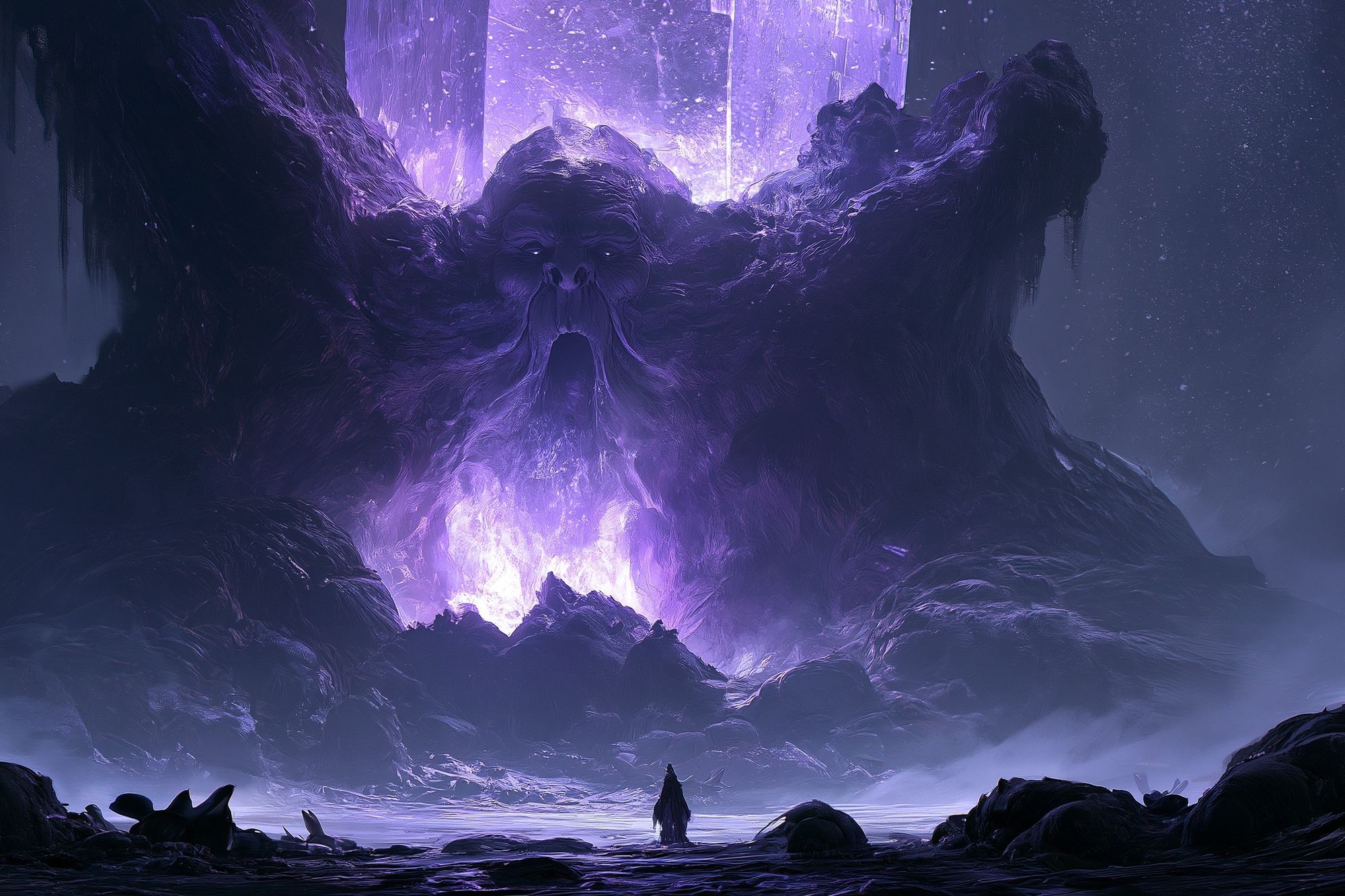 Cosmic Giant Digital Art Poster. poster detail