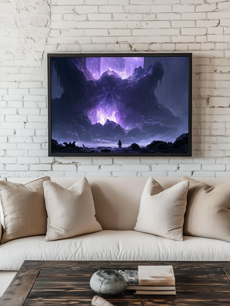 Cosmic Giant Digital Art Poster. — room view 1