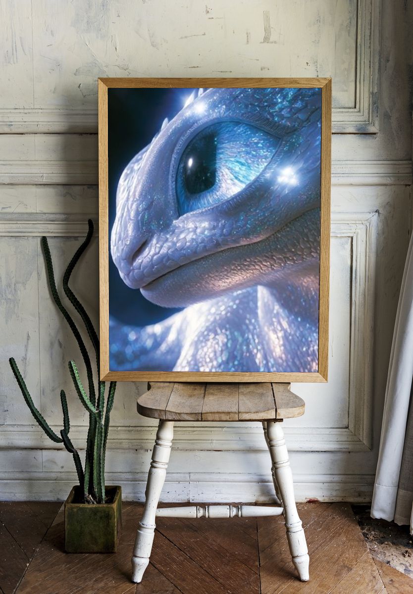 Crystal Dragon Portrait Poster. — room view 1