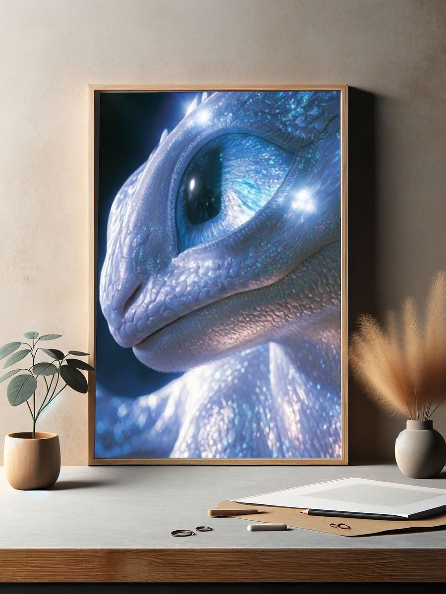 Crystal Dragon Portrait Poster. — room view 2